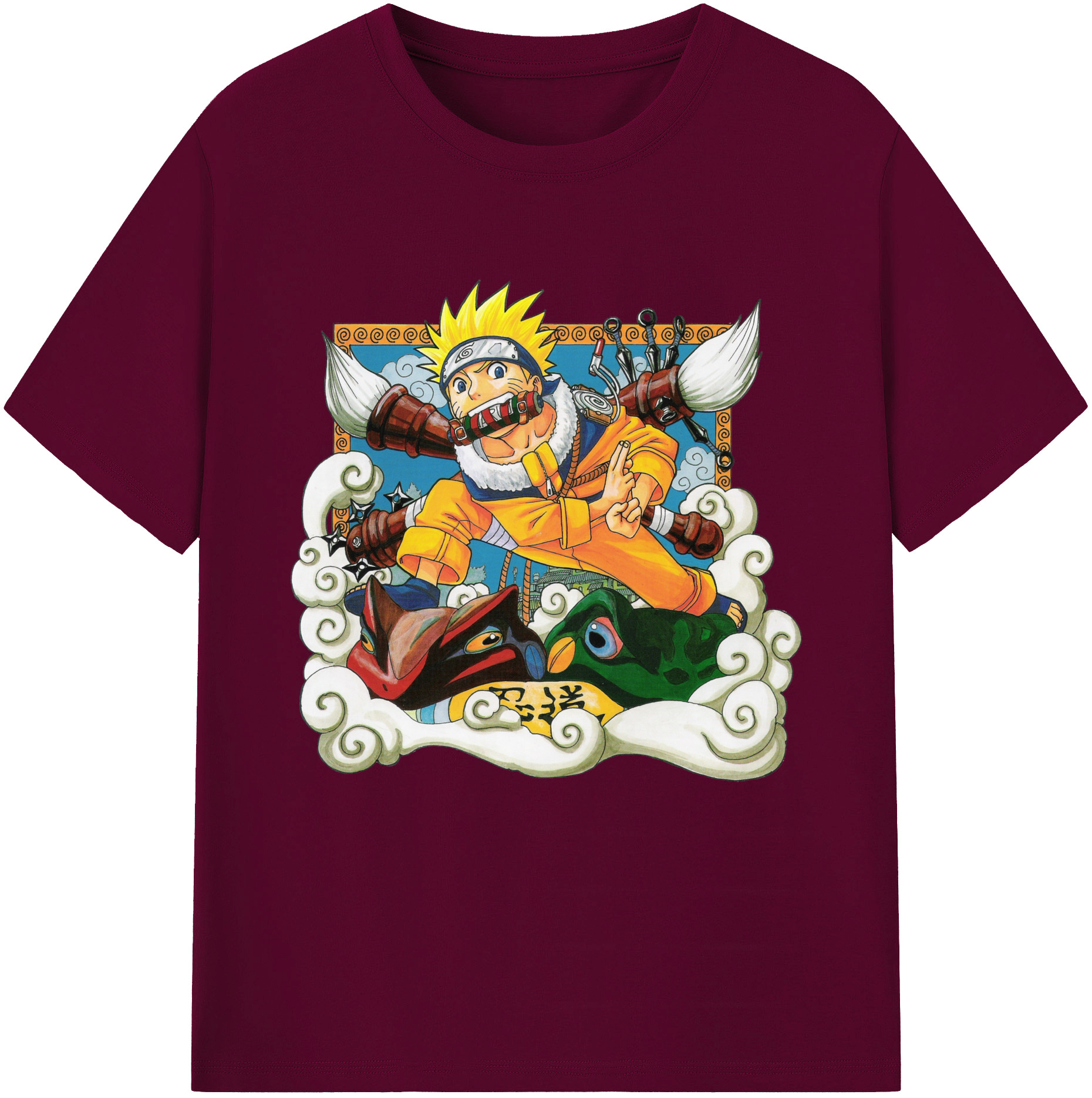 （画像用） NARUTO -ナルト- うずまき ナルト Uzumaki Naruto レディースカジュアルプリントTシャツ（綿100％）